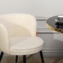 Modern White Faux Lamb Wool Chair With Gold Leg Ends Image 8