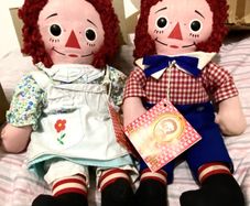 Knickerbocker Raggedy Ann and Andy dolls 1970 mint w box