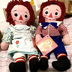 Knickerbocker Raggedy Ann and Andy dolls 1970 mint w box