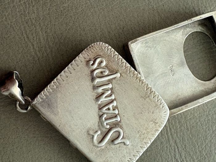 Silver stamp holder box