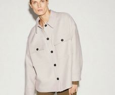 Fab Zara Cream Premium Manteco Italian Wool Blend Oversized Shacket
