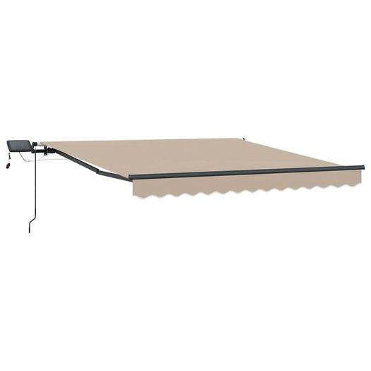 Retractable Awning Manual Beige 350 x 250 cm Fabric
