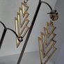 Gold Chevron Geo Hollow Out Earrings Image 10