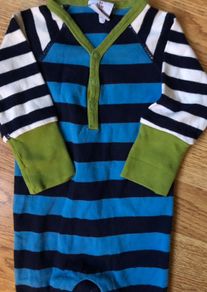 Polarn O Pyret all-in-one 56cm up to 1 month blue green white