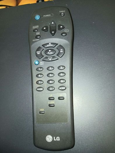 Lg vhs video recorder with remote.