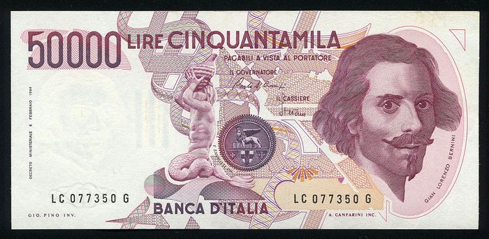 Italy - 50000 Lire 1984 Banknote P 113a (xf-au)