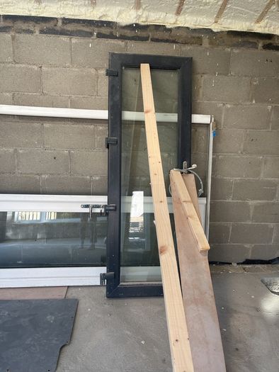 Anthracite double door external triple glazed