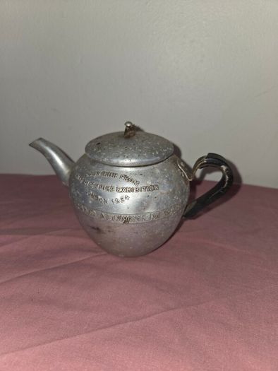 Antique Souvenir from British Empire Exhibition London 1924 Swan Brand Teapot