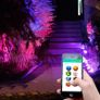 RGB Flood Light, Bluetooth Mesh and APP Control LED Floodlight with UK Plug, Color Changing Garden Light with Dimmer and Memory Function, IP65 Waterproof, Remote Not Included [Energy Class A+] Image 3