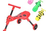 3 Wheel Foldable Ride On Tricycle for 1 to 3 Year Old Boys and Girls, Beetle Trike, Antennae Handlebar, Develop Your Toddlers Balance and Motor Skills, Fun with No Surface Scratches