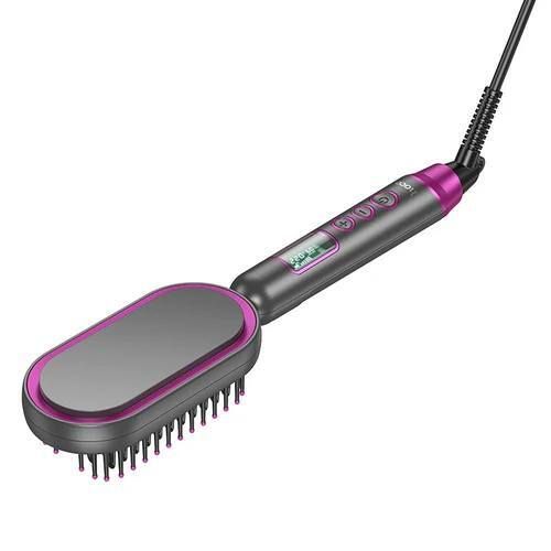 Electric straightening hair comb with digital display