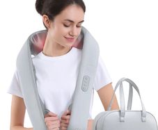 Brand New Neck Back Massager, Shiatsu Shoulder Massager with Adjustable Straps,