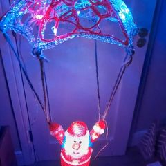 Santa on parachute acrylic decoration