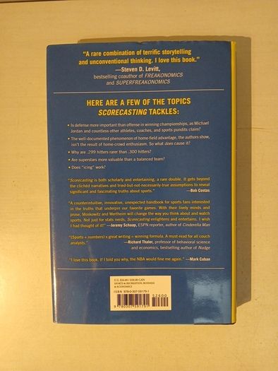Scorecasting by Tobias J. Moskowitz & L. Jon Wertheim