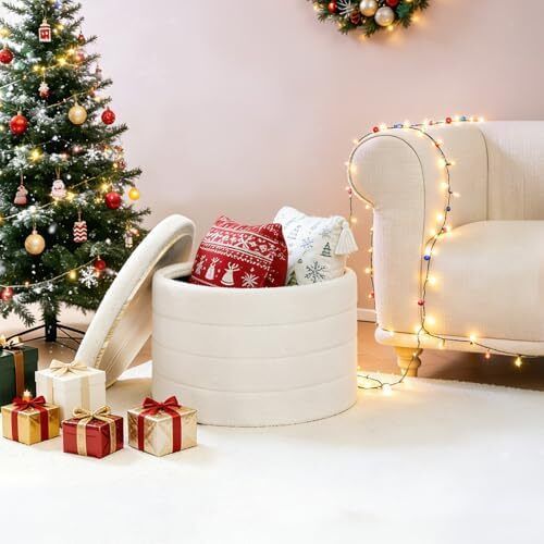 Folding Boucle Stool