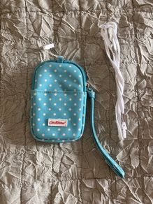 Cath Kidston Polka Dotted Blue Gadget Case for IPod, Camera Etc.