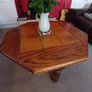Solid oak tile top table coffee Image 2