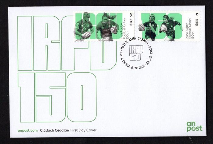 2025 Ireland 150 Years Irish Rugby Football Union Commemorative Stamp An Post First Day Cover (FDC)