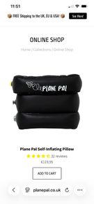 2 plane pal pillows for travel 35 euros for both
