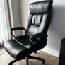 Office Chair - Jysk Tjele Black Faux Leather Image 3