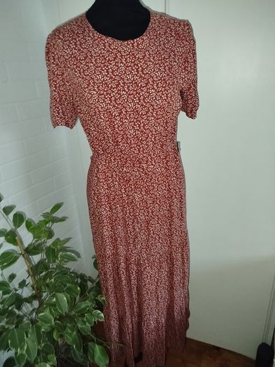 Summer floral viscose dress size 12-14