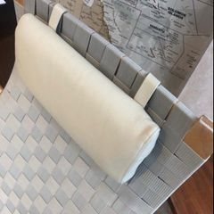 Armchair with Leather Head Cushion