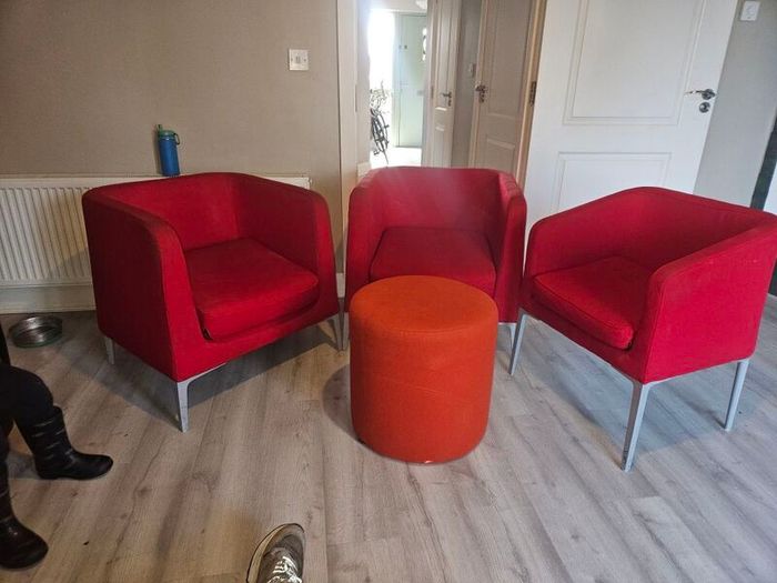 Italian chairs and footstool