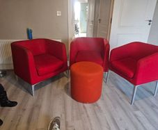 Italian chairs and footstool