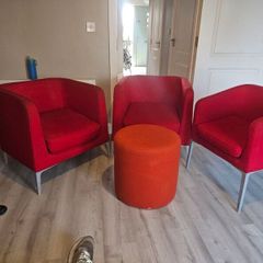 Italian chairs and footstool