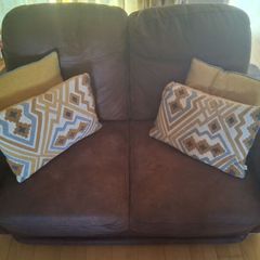 2 used brown sofas (3 seater and 2 seater) for free