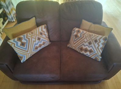 2 used brown sofas (3 seater and 2 seater) for free