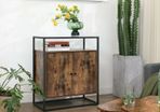 New Vintage Storage Cabinet WIth Glass Top - FREE P&P