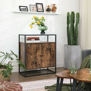New Vintage Storage Cabinet WIth Glass Top - FREE P&P