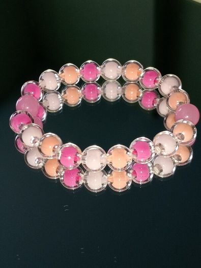 Handmade bracelet crystal pearl gold