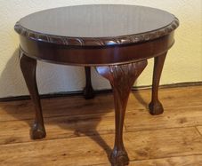 Beautiful Vintage Carved Wooden Occasional Table