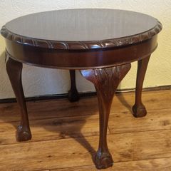 Beautiful Vintage Carved Wooden Occasional Table