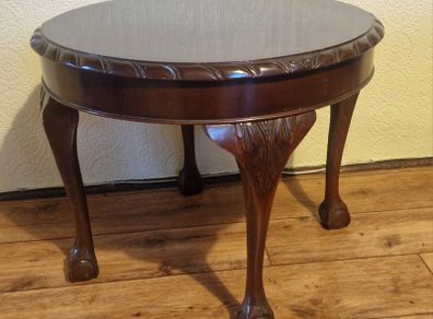Beautiful Vintage Carved Wooden Occasional Table