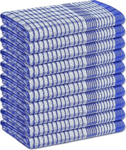 Wonderdry Tea Towels Kitchen Pack of 10, Cotton Absorbent Long Lasting Catering Cloths (FREE SHIPPING)