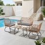 4 Piece PE Rattan Set Garden Balcony Furniture Image 6
