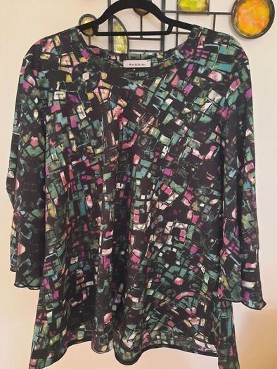 Bassini Multicoloured A Line Top , Size XL (UK 16/18) , Mint Condition