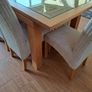 Wills & Gambier oak extending table and 8 chairs. Image 6
