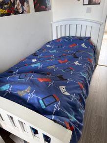 White single bed