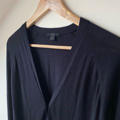 COS 100%  Wool V-Neck Cardigan Jumper with Pockets Dark Navy Blue Size S Excellent Condition