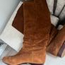 Tan Long Leather Boots Image 3