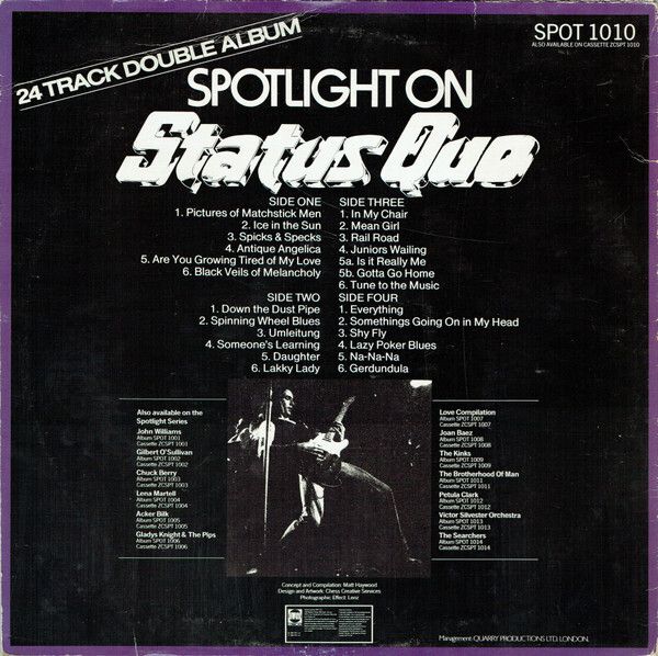 Status Quo. - Spotlight on Status Quo - 2LP Irish Pressing