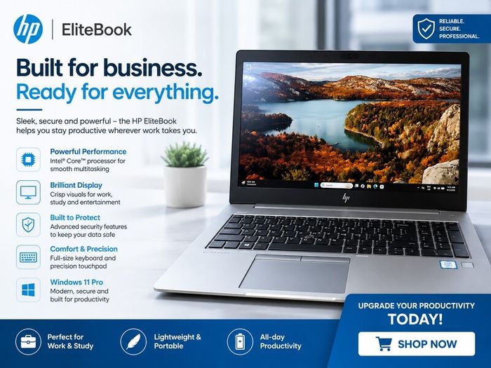 HP EliteBook 850 G6 Intel i7 8th Gen | 16GB RAM | 256GB SSD | Windows 11 | Office 2021