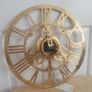 Clock/Roman Numeral Skeleton Round Brass Wall Clock, 46cm .. Easy to Hang with Build-In Hook .. Price Drop Image 6
