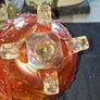 1920s Marigold Carnival Glass Bowl a Thistle and Thorn design, possibly manufactured by Sowerby Glass in the 1920s, no chips or cracks, Image 5