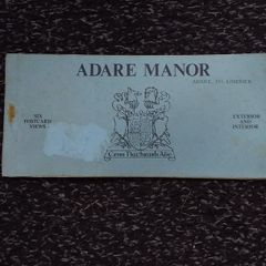 Ireland Postcards : Adare Manor Booklet , Six Postcard Views " Exterior and Interior