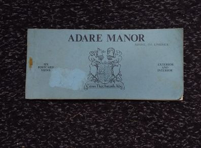 Ireland Postcards : Adare Manor Booklet , Six Postcard Views " Exterior and Interior